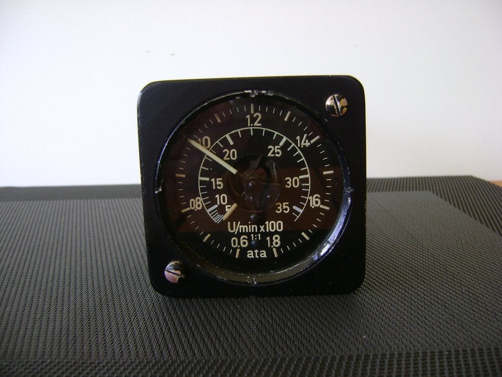 Luftwaffe, Drehzahl-Ladedruckmesser, FL20569, (24)., Ophalen of Verzenden, Luchtmacht, Duitsland, Overige typen