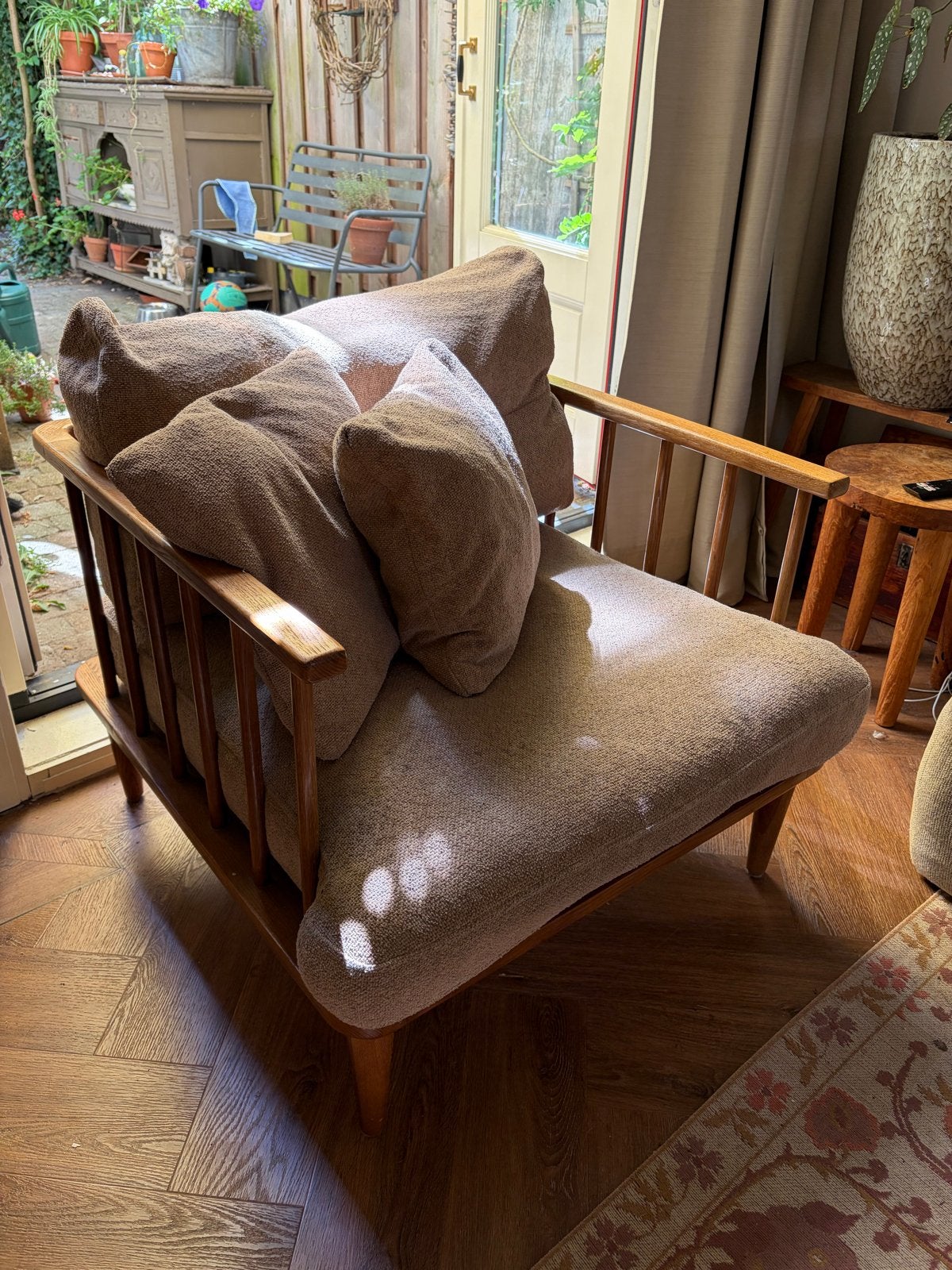 Stijlvolle Loods 5 Fauteuil Woody, Ophalen, Gebruikt, 75 tot 100 cm, 75 tot 100 cm