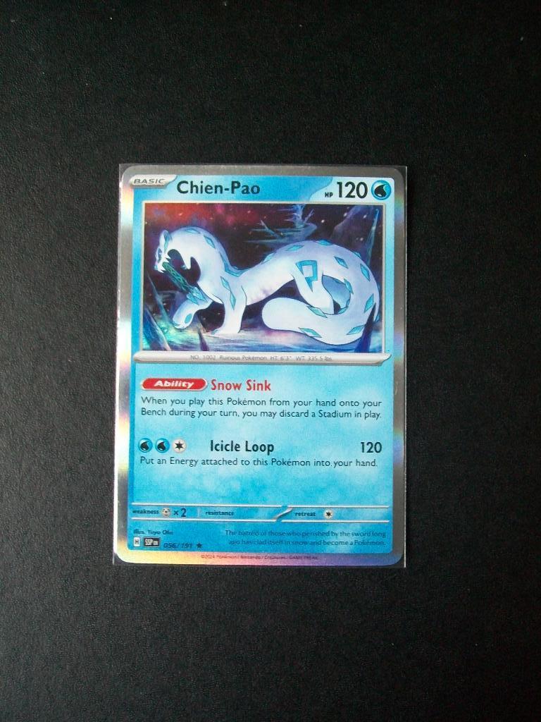 9979: Nieuwe Pokemon Kaart Holo Rare CHIEN-PAO   (056/191), Verzenden, Nieuw, Losse kaart, Foil