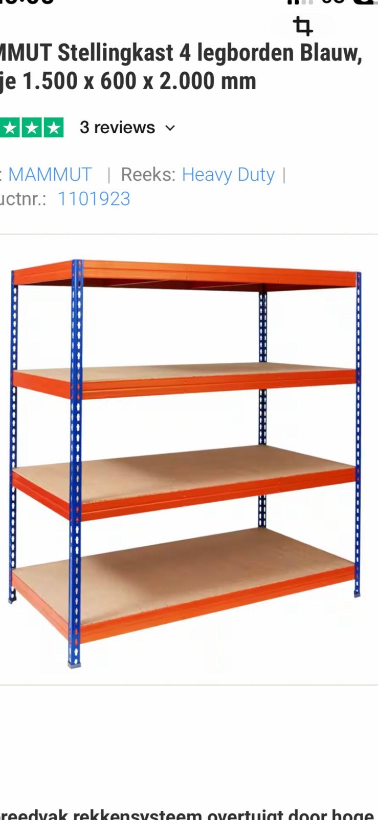 Stelling L 1.80m - H 1.80m - D 60 cm, Ophalen, Zo goed als nieuw, Info, Info