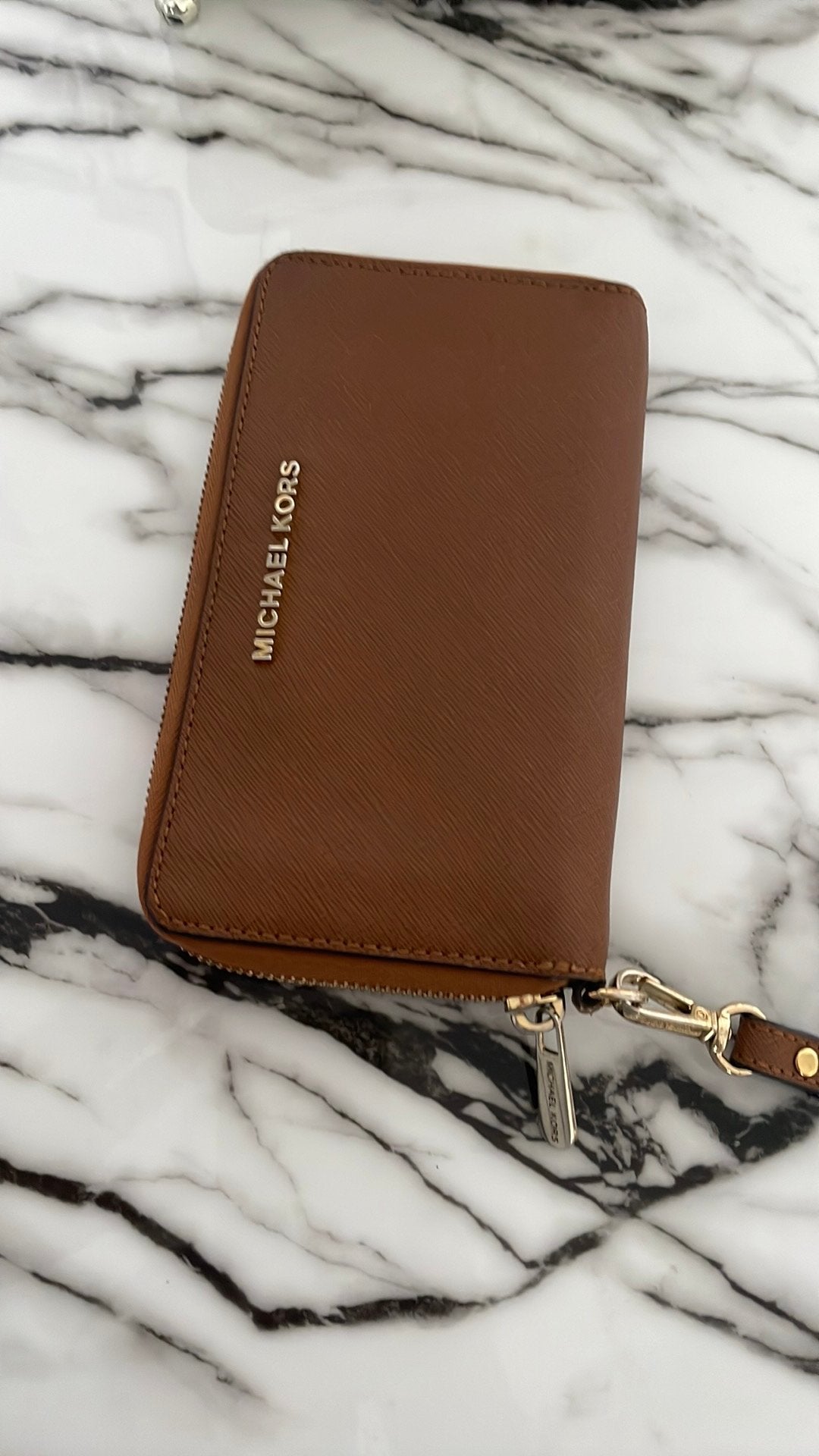 Michael kors portemonnee, Overige merken, Bruin, Ophalen of Verzenden, Zo goed als nieuw
