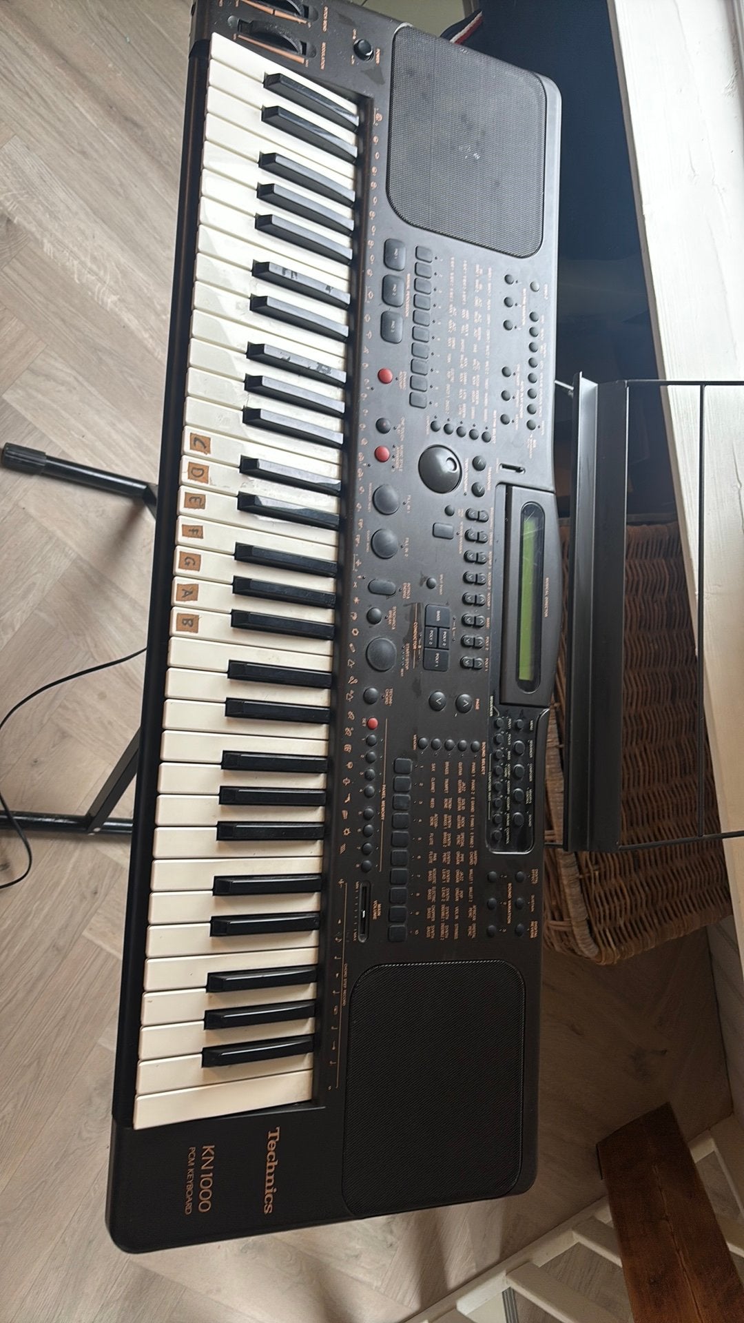 Technics KN1000 PCM Keyboard met standaard, Ophalen of Verzenden, Met standaard, Technics, 61 toetsen