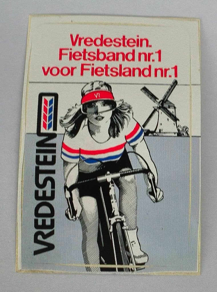 Sticker Vredestein Fietsband nr.1, Ophalen of Verzenden, Zo goed als nieuw, Bedrijf of Vereniging