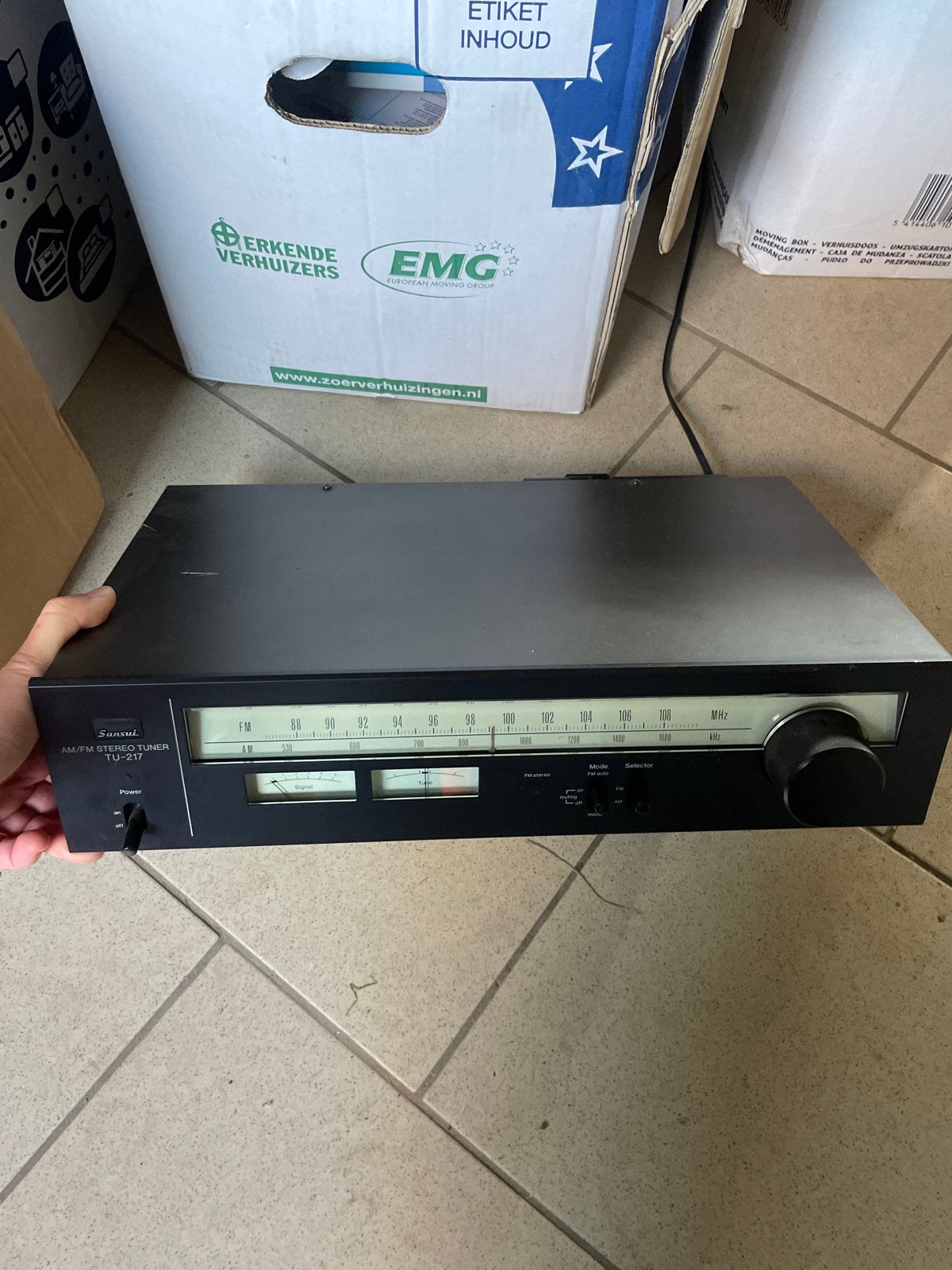 Sansui TU-217 Vintage AM/FM Stereo Tuner, Ophalen of Verzenden, Gebruikt, Radio