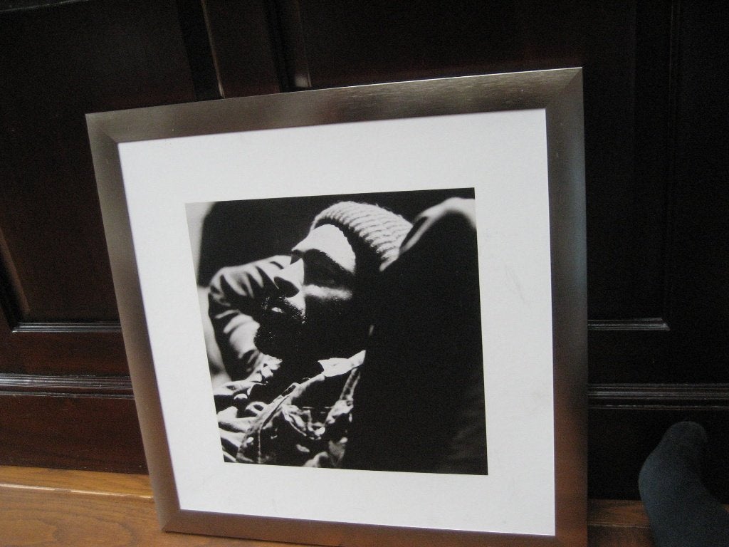 Marvin gaye ingelijst, Ophalen of Verzenden, Gebruikt, Minder dan 50 cm, Foto of Poster