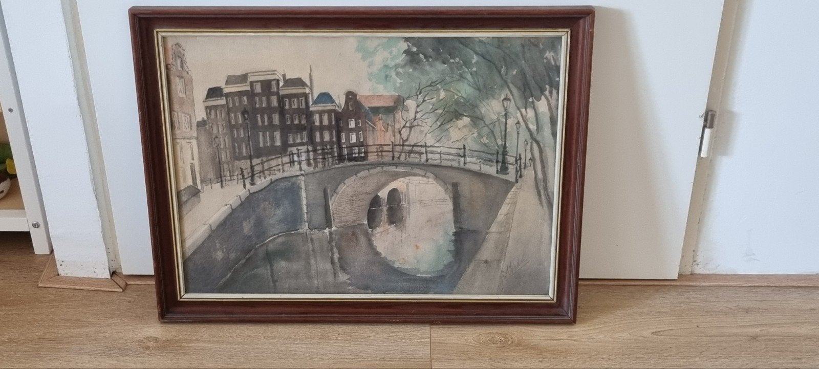 Aquarel van Anton Witsel .Keizersgracht/Regeliersgracht, Antiek en Kunst, Kunst | Schilderijen | Klassiek, Ophalen