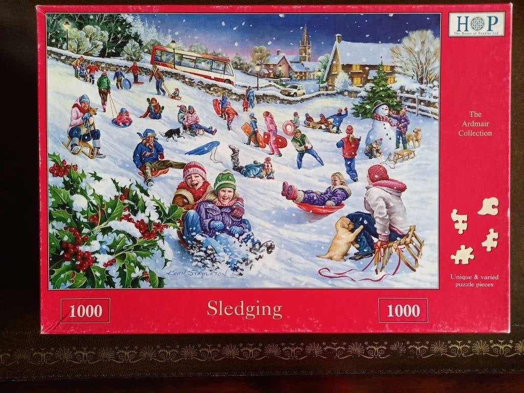 Legpuzzel HOP: Sledging, Ophalen of Verzenden, 500 t/m 1500 stukjes, Zo goed als nieuw, Legpuzzel