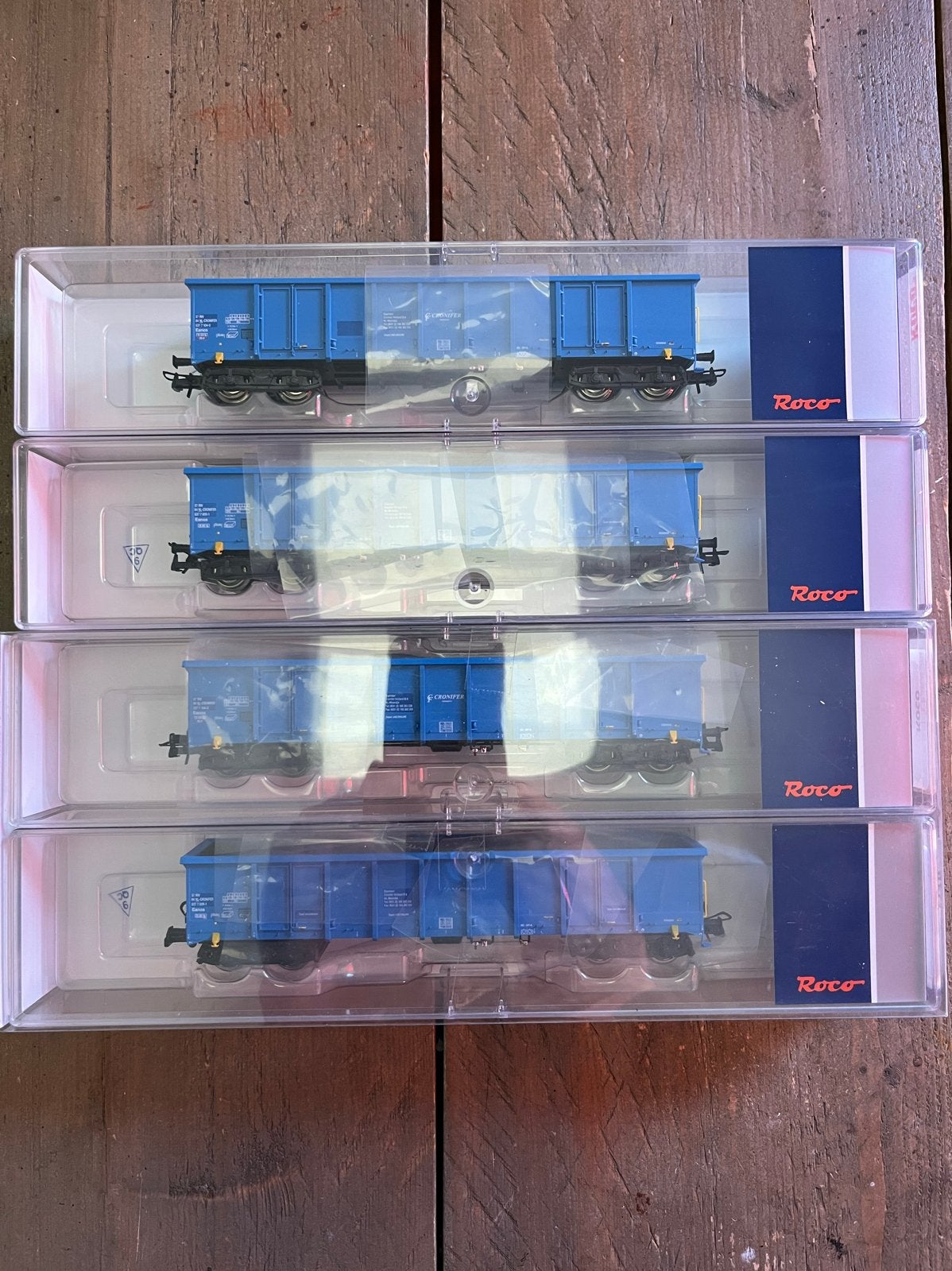 Roco 76023A en 76023B 4x EANOS wagens, nieuw in doos, Hobby en Vrije tijd, Modeltreinen | H0, Gelijkstroom, Analoog, Ophalen of Verzenden