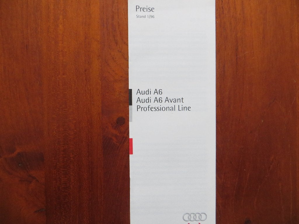 Audi Preise A6, A6 Avant Professional Line (jan. 1996), Ophalen of Verzenden, Nieuw, Audi