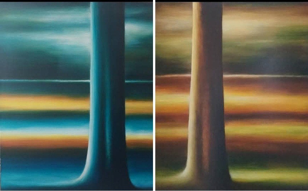 Kleurrijke bomen (ook per stuk te koop), Antiek en Kunst, Kunst | Overige Kunst, Ophalen