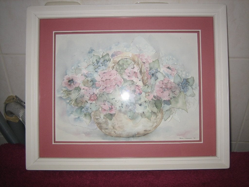 schilderij, Antiek en Kunst, Overige stijlen, Overige technieken, Achter glas, Papier