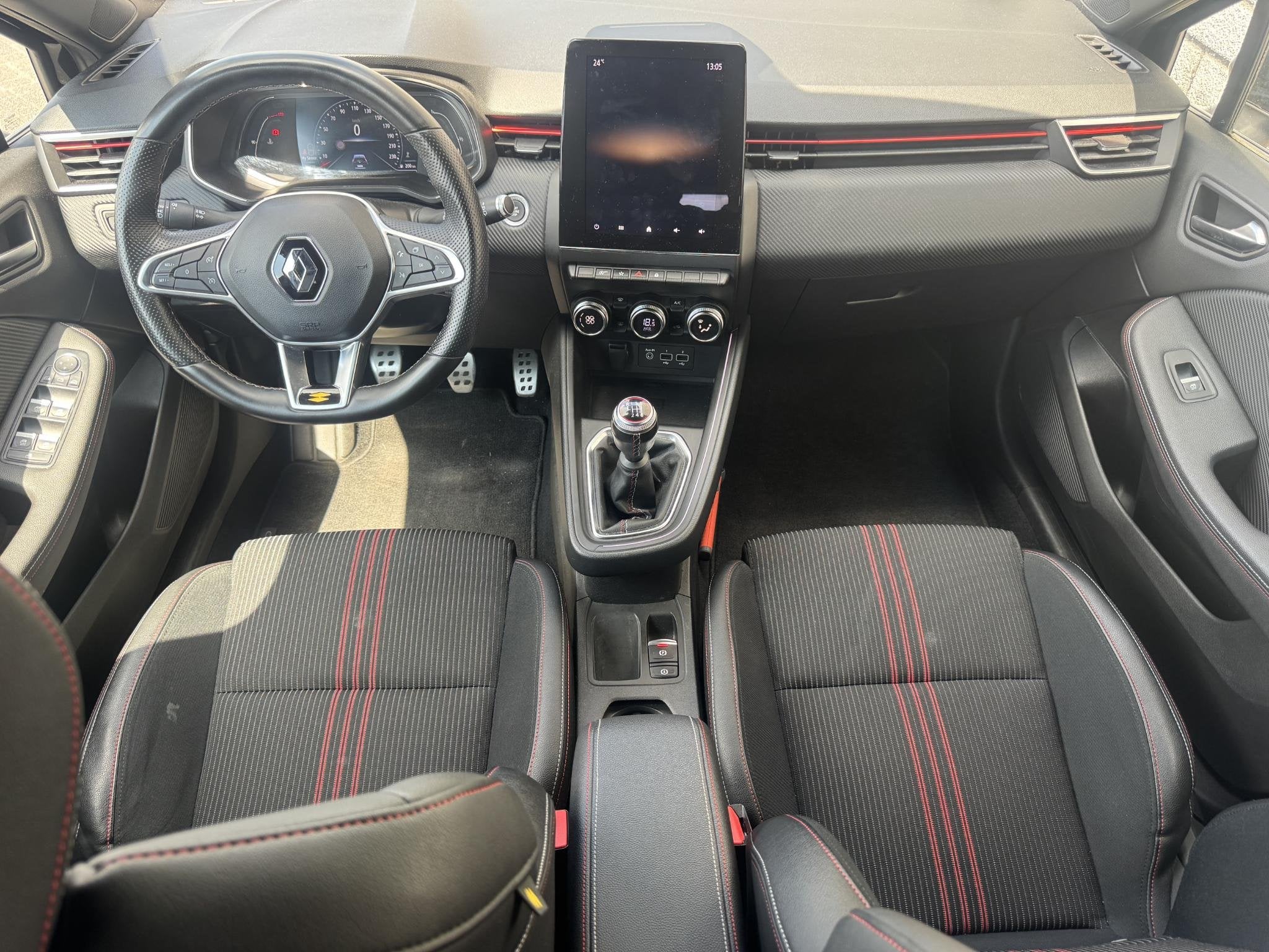 Renault Clio 1.0 TCe R.S. Line | Apple CarPlay / Android Aut, Gebruikt, Met garantie (alle), Leder en Stof, Origineel Nederlands