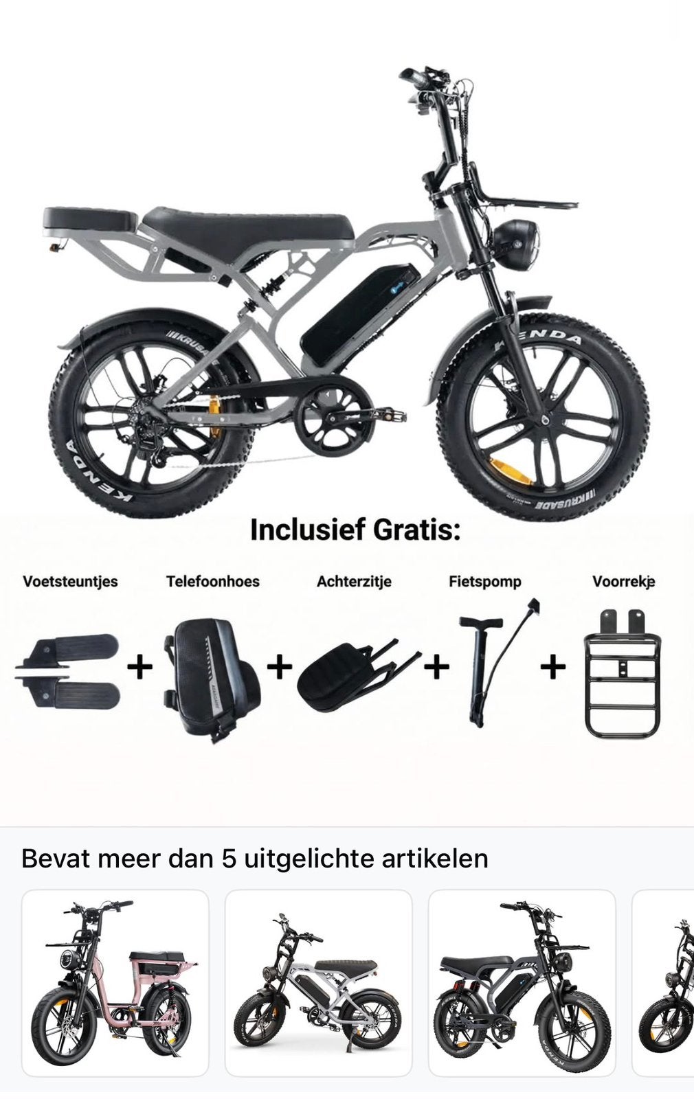 FATBIKE V20 PRO 9.0 NIEUW, Fietsen en Brommers, Elektrische fietsen, 59 cm of meer, Ophalen of Verzenden, Zo goed als nieuw, Overige merken