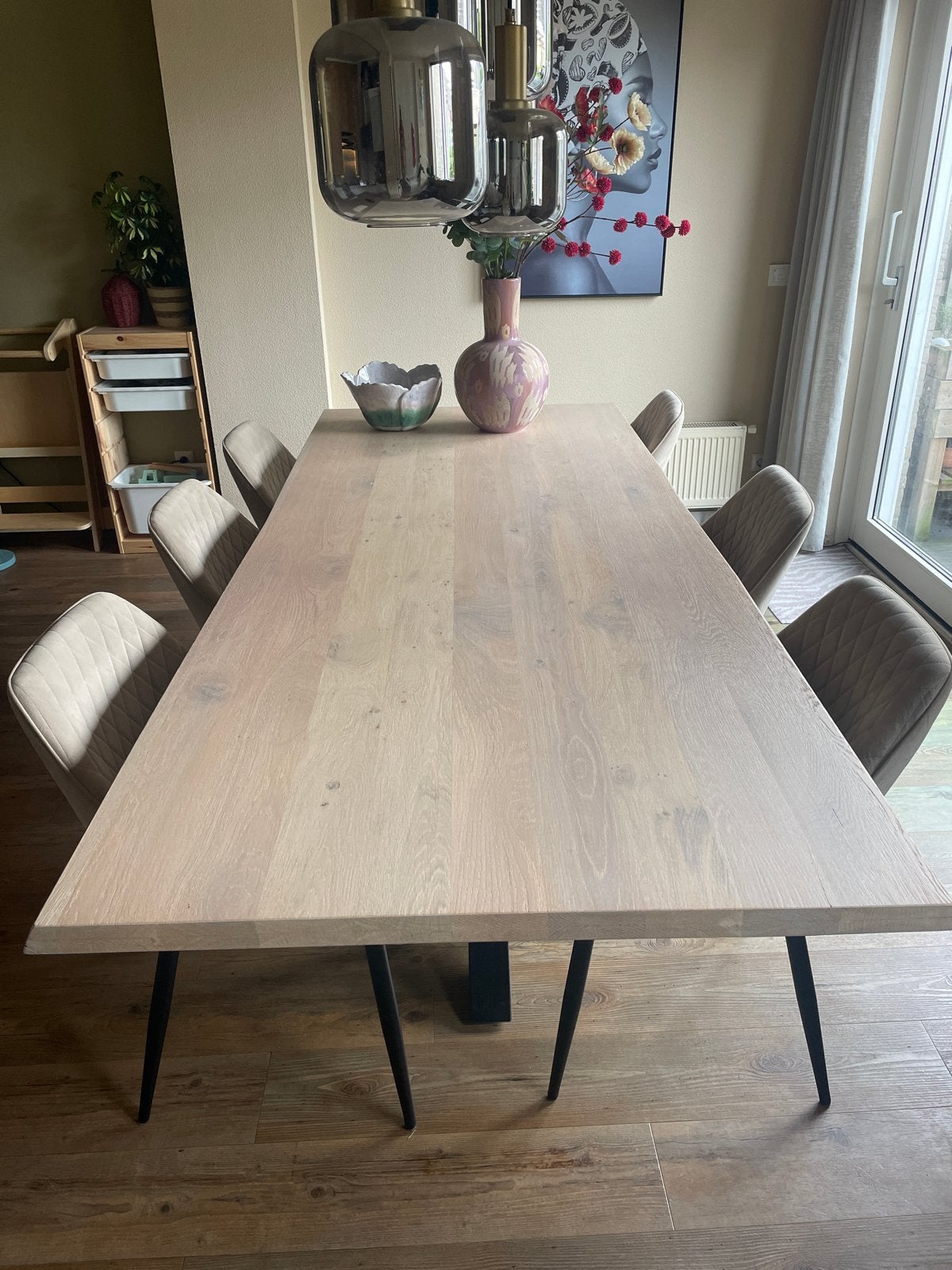 6 stuks velvet stoelen, Ophalen, Overige kleuren, Zo goed als nieuw, Metaal
