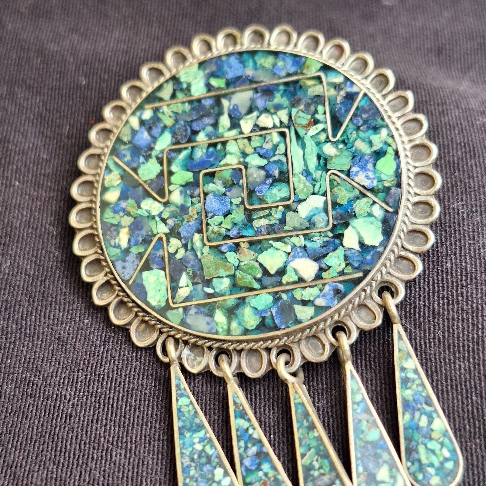 Hanger broche zilver Mexico pendant, Ophalen of Verzenden, Zo goed als nieuw, Zilver, Zilver