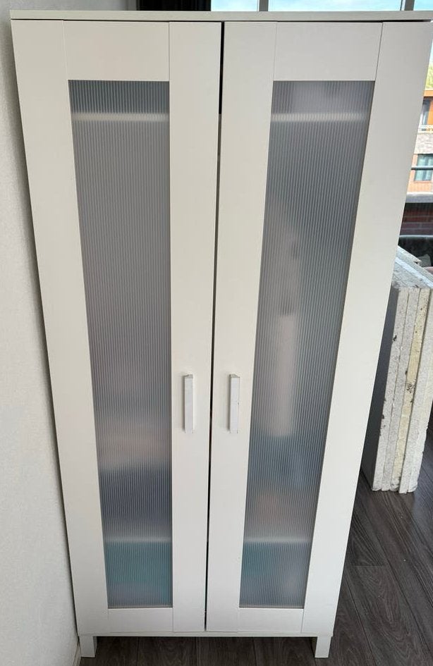 Witte kledingkast met deuren hangdeel en planken 180x81x51cm, Ophalen, Gebruikt, Scandinavisch, 50 tot 100 cm