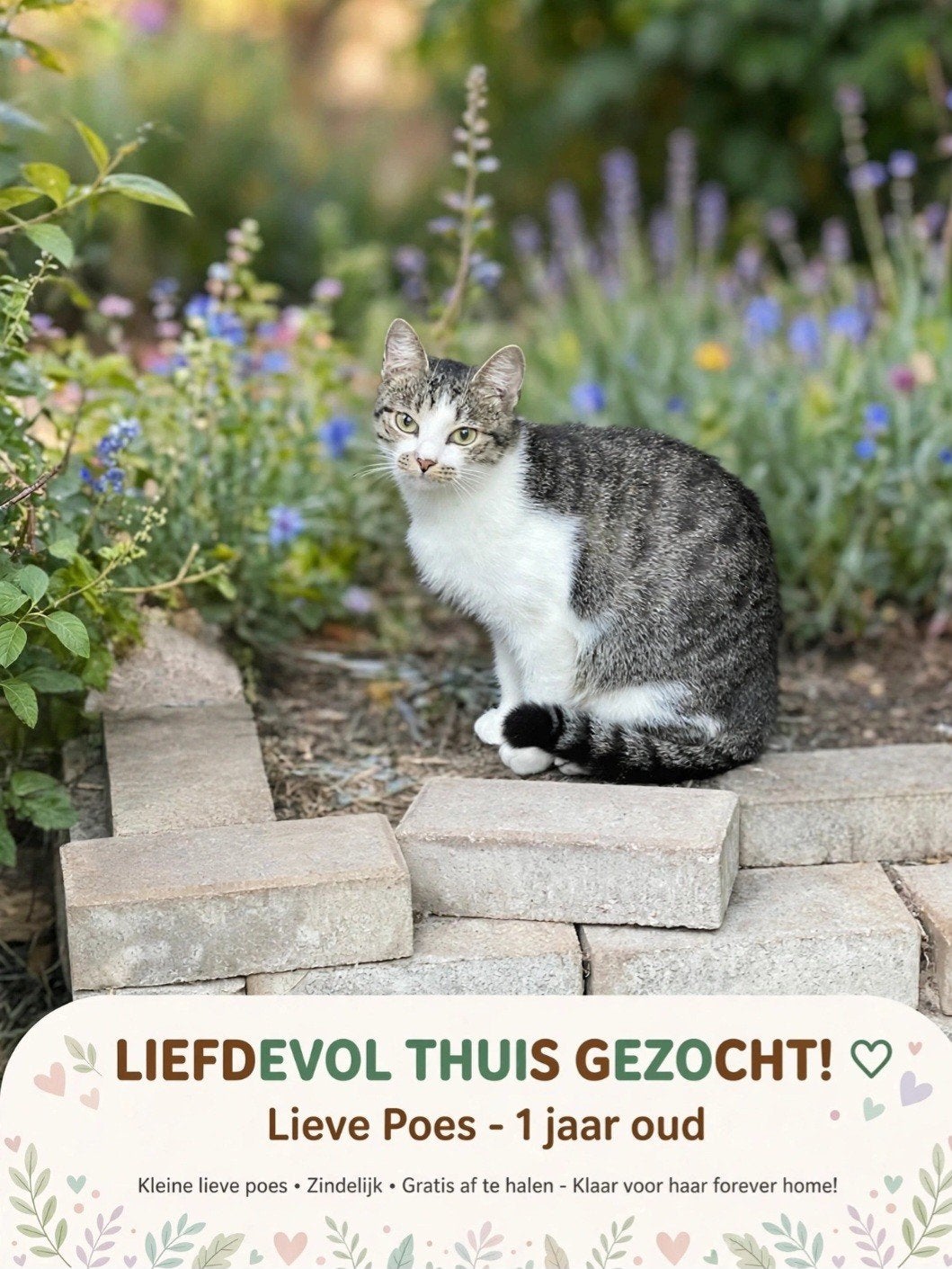 Deze lieve poes is op zoek naar jou!, Poes, Kortharig, 0 tot 2 jaar