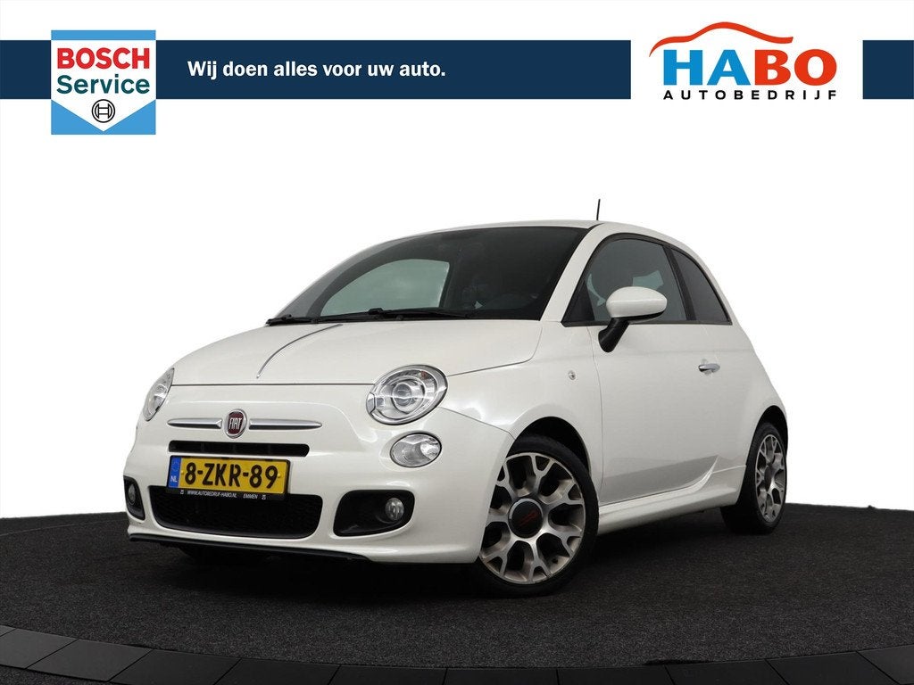 Fiat 500 0.9 TWINAIR 500S 80PK ECC/HALF.LEDER/DIGITAL.COCKPI, Auto's, Start-stop-systeem, Gebruikt, Leder en Stof, Origineel Nederlands