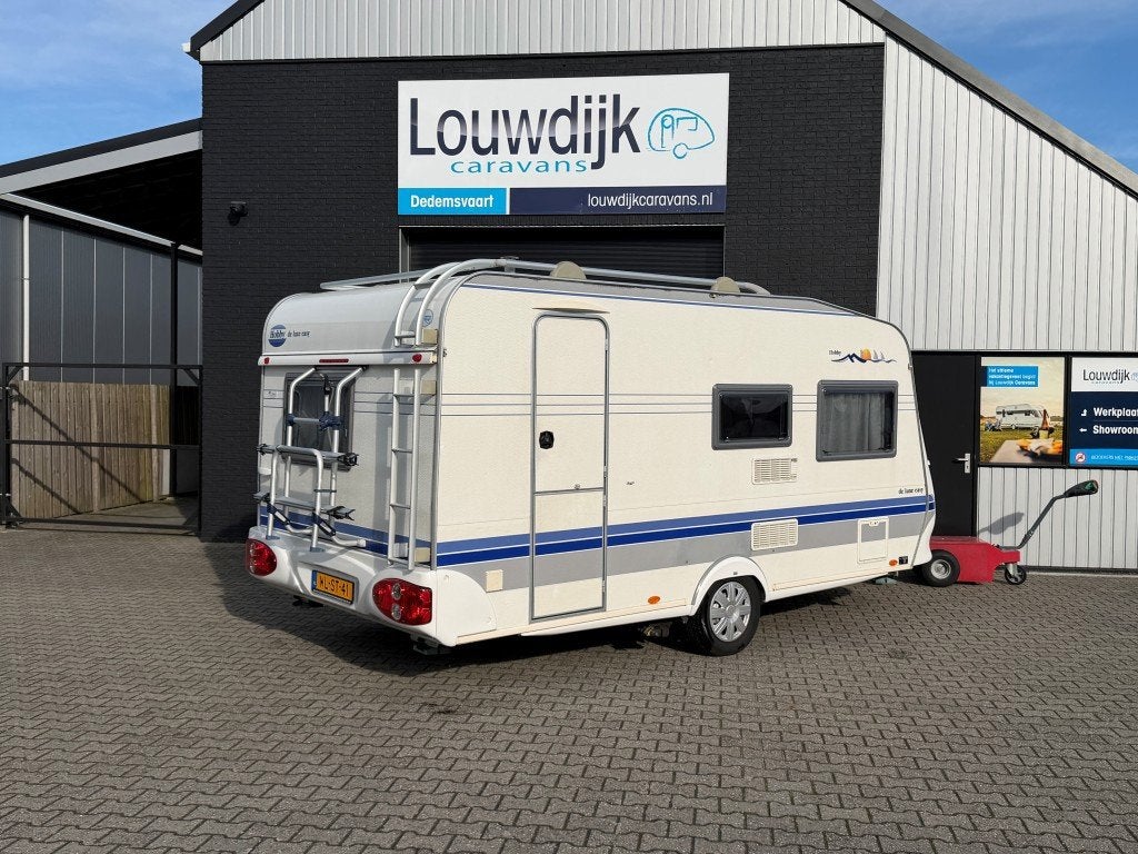 Hobby De Luxe 440 SF ’04 (Mover, Vastbed 210cm), Caravans en Kamperen, Vast bed, Hobby, Bedrijf, Treinzit