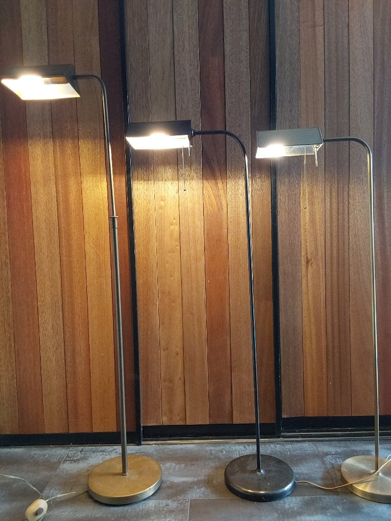 Vintage vloerlampen set van 3  leeslampen / vloerlampen, Ophalen, Gebruikt, Vintage/retro/industrieel, 100 tot 150 cm