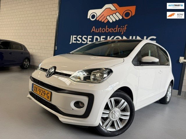 Volkswagen Up! 1.0 BMT high up! / bj.2018 / kleur: wit / air, Auto's, Volkswagen, Voorwielaandrijving, Stof, Gebruikt, 4 stoelen