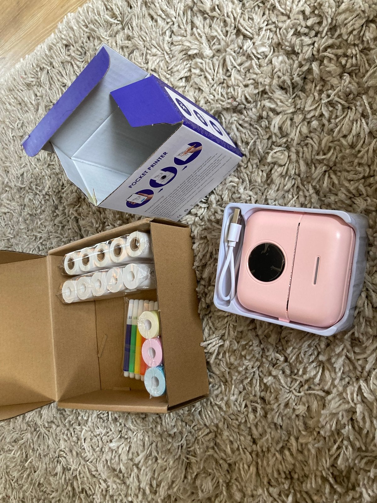 Ilona Pocket Printer - Mini Fotoprinter met Extra Rollen, Computers en Software, Fotoprinter, Ophalen of Verzenden, Thermo-printer