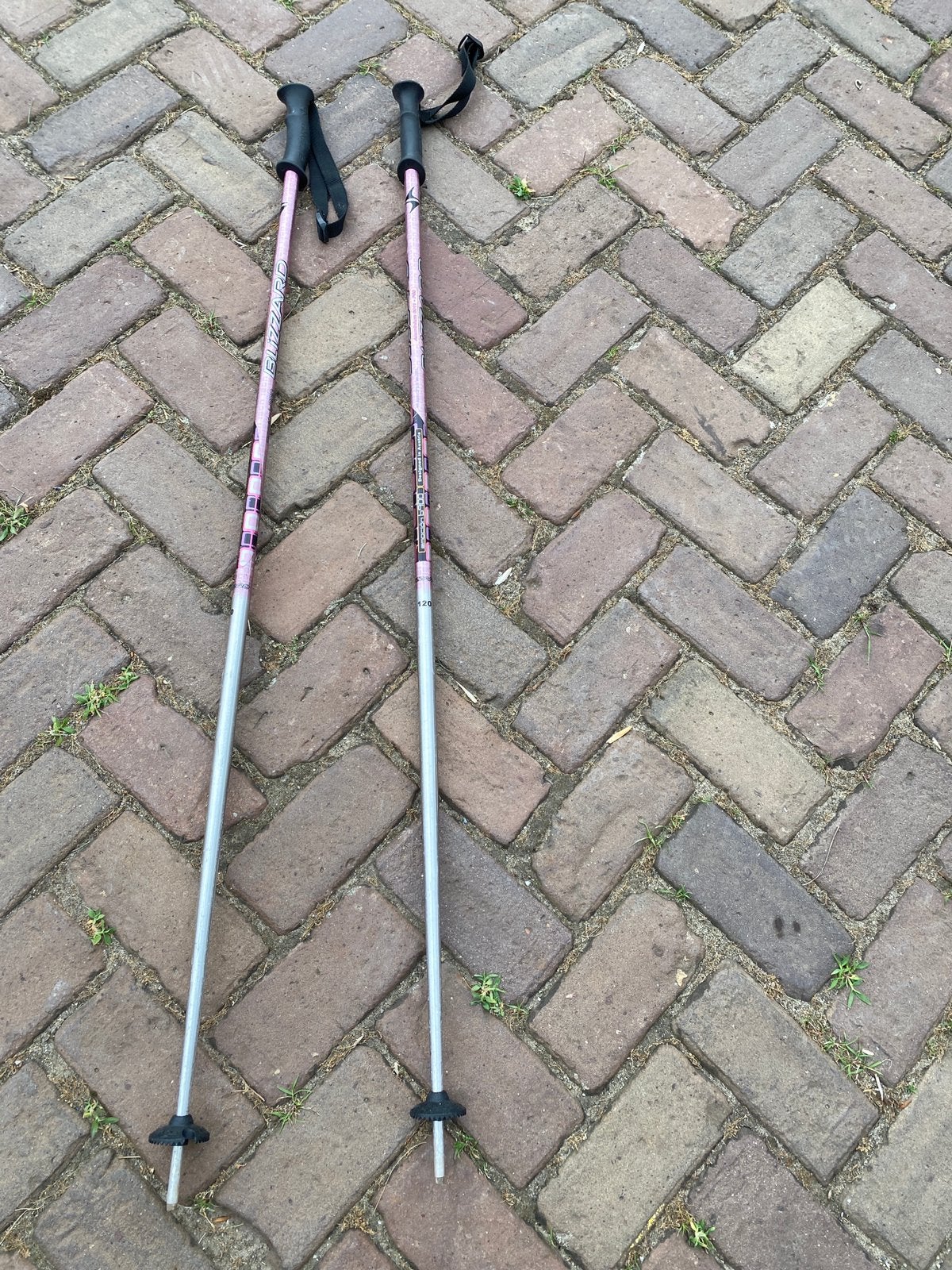 Ski stokken roze 120 cm lang blizzard, Sport en Fitness, Skiën en Langlaufen, Overige merken, Gebruikt, Stokken, 100 tot 140 cm