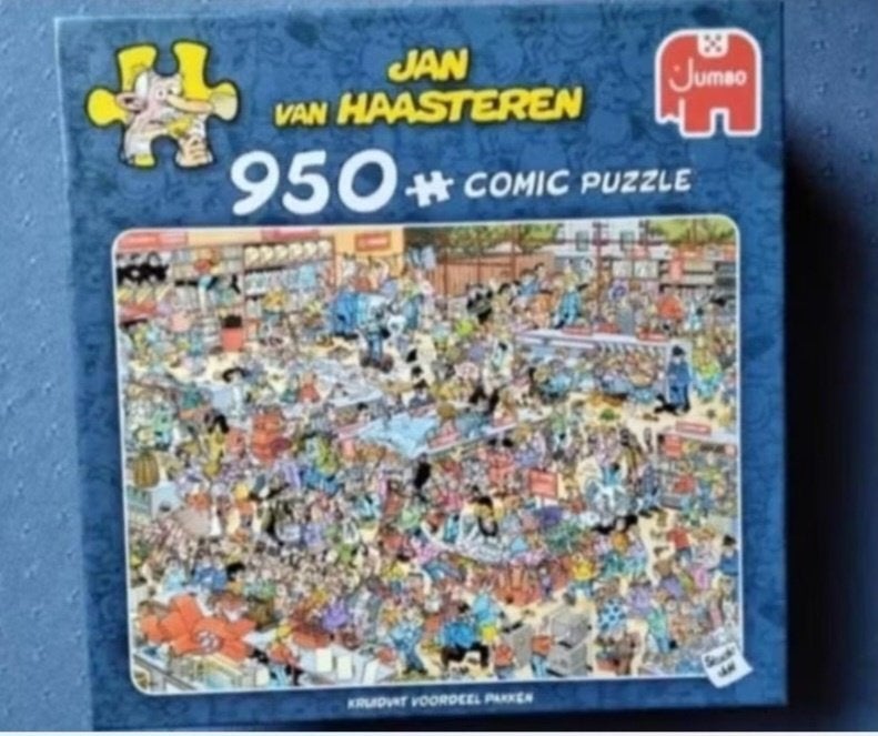 Jan van Haasteren puzzel 'kruidvat voordeel pakken', Ophalen, 500 t/m 1500 stukjes, Zo goed als nieuw, Legpuzzel