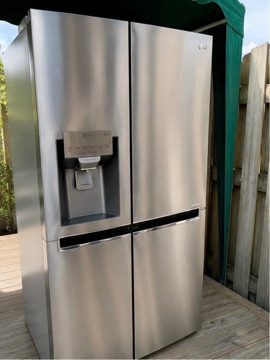 LG Amerikaanse koelkast Door-in-Door, Ophalen, Gebruikt, 200 liter of meer, 60 cm of meer