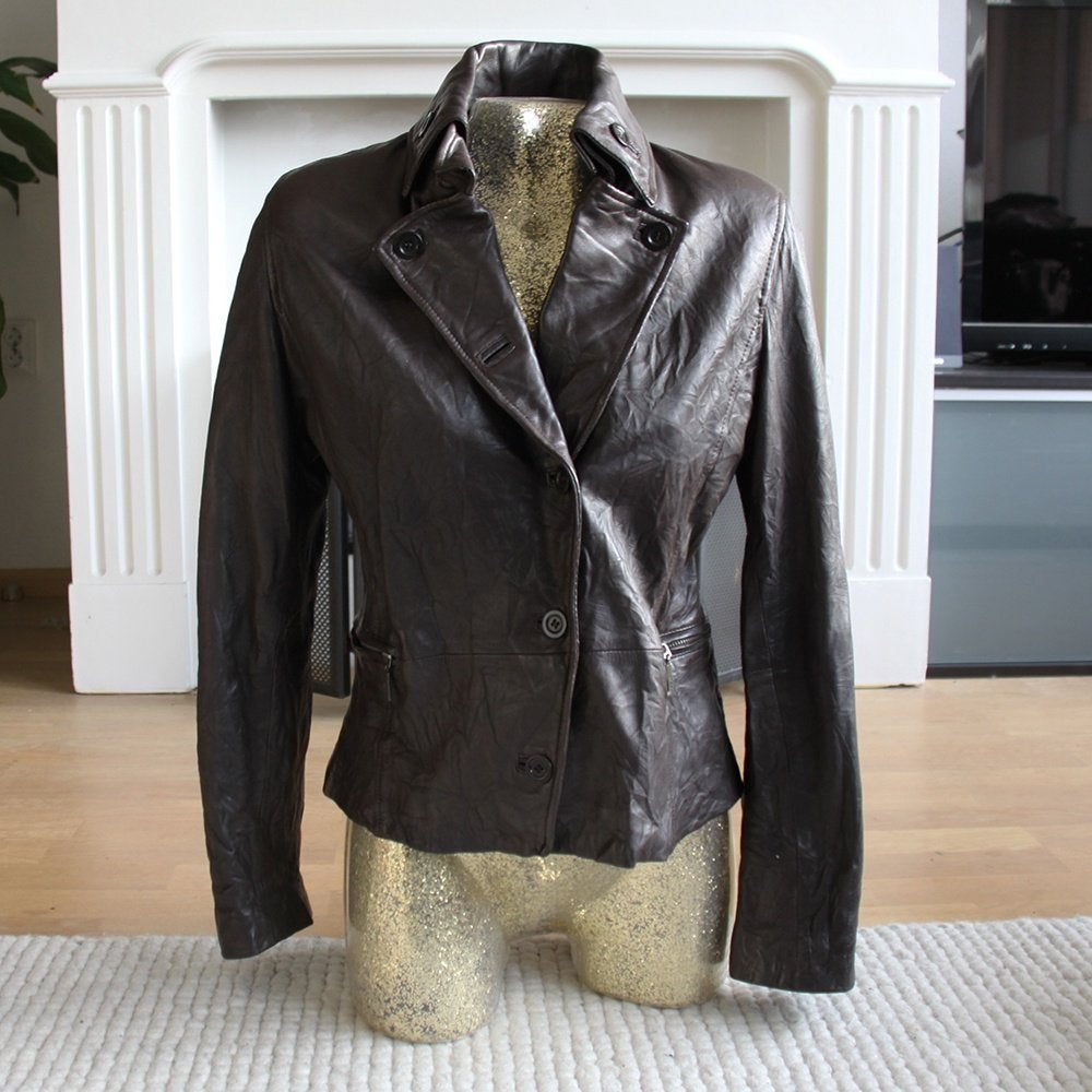 Mooie Soepele Lams Leren Arma Collection Jas (Maat 38) €65,-, Maat 38/40 (M), Bruin, Arma -, Ophalen of Verzenden