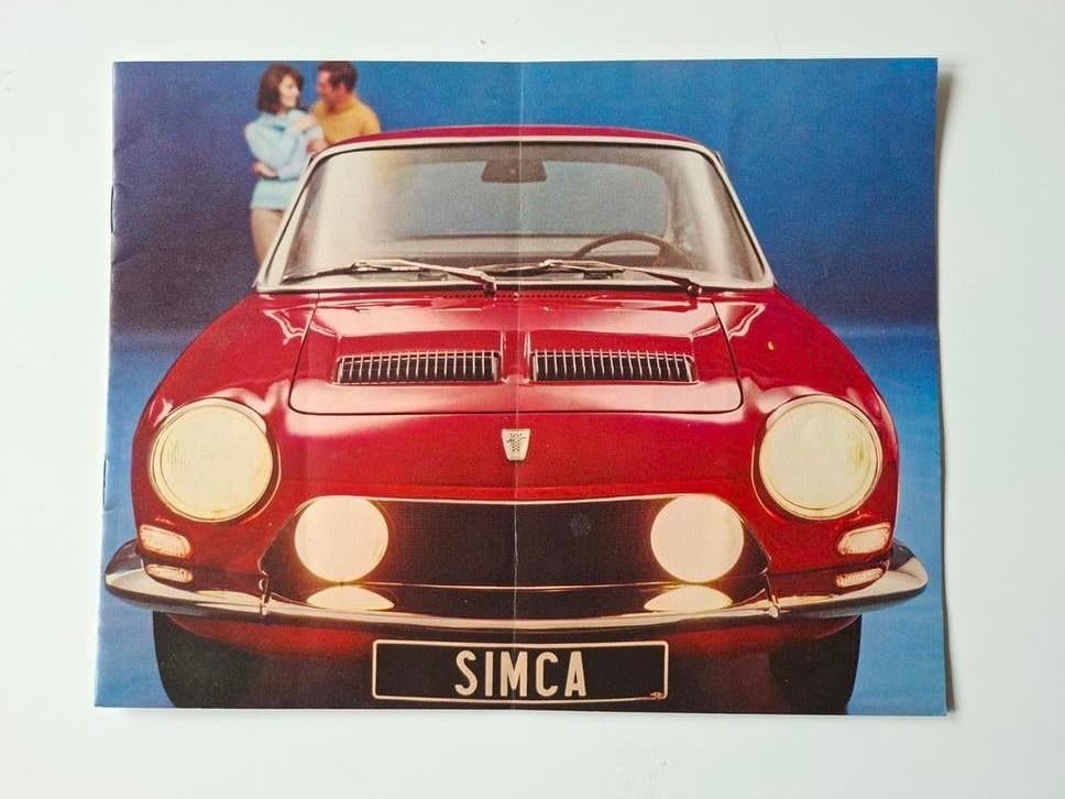 SIMCA 1200 S COUPÈ BROCHURE - Origineel en Zeldzaam, Ophalen of Verzenden, Gelezen, Overige merken
