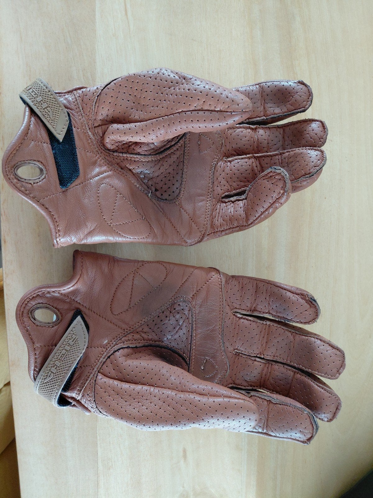 Richa motorhandschoenen - Bruin leer, geventileerd, Dames, Ophalen of Verzenden, Richa, Handschoenen