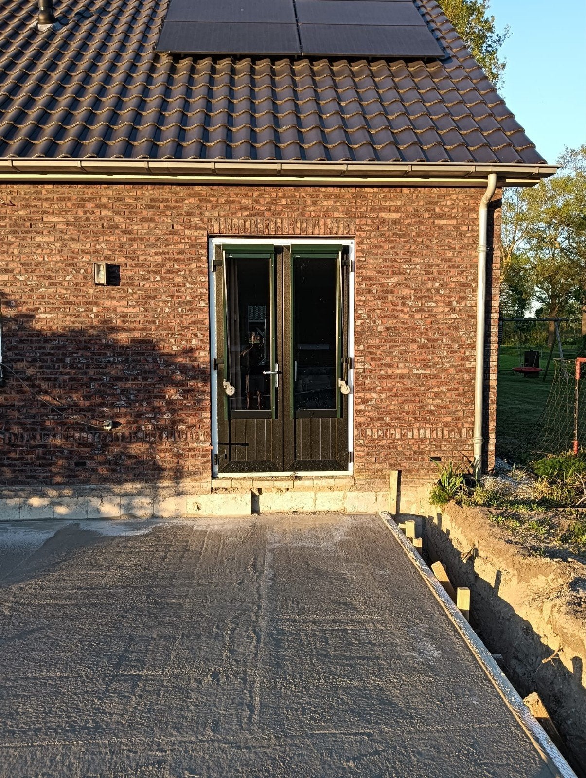 Openslaande deuren 1500x2450, kunststof verdiept kozijn, Ophalen, 120 cm of meer, Buitendeur, Glas