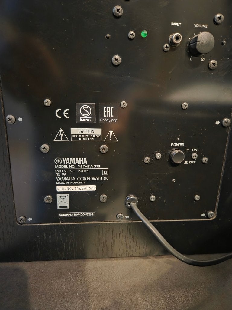 Yamaha YST-SW012 Actieve subwoofer., Audio, Tv en Foto, Ophalen, Subwoofer, Yamaha, Zo goed als nieuw