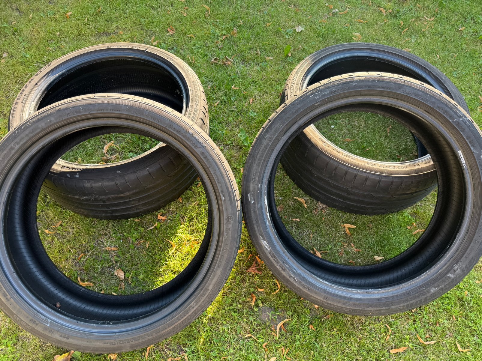Bridgestone potenza banden 225/40r19 en 255/35r19, Motoren, Onderdelen | Merk-onafhankelijk, Ophalen of Verzenden, Gebruikt