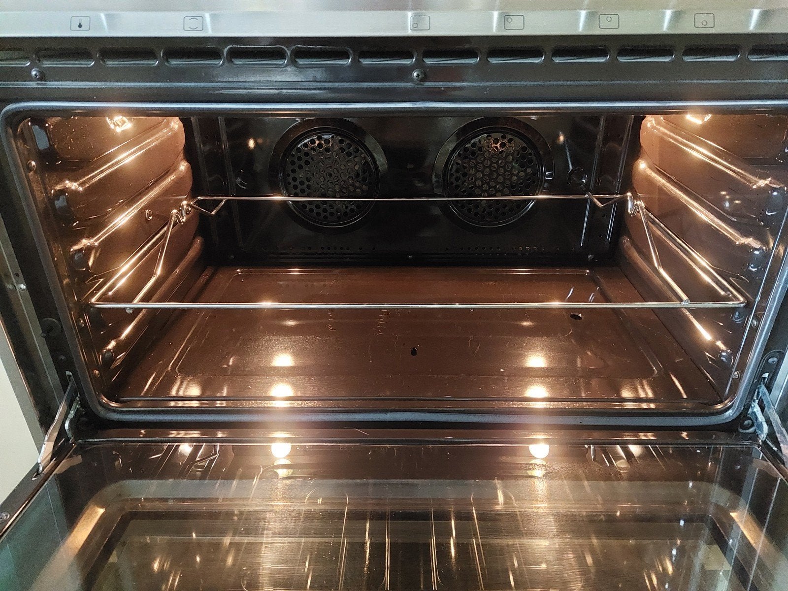 Smeg gasfornuis, geborsteld  RVS, Ophalen, Gebruikt, Hete lucht, 60 cm of meer
