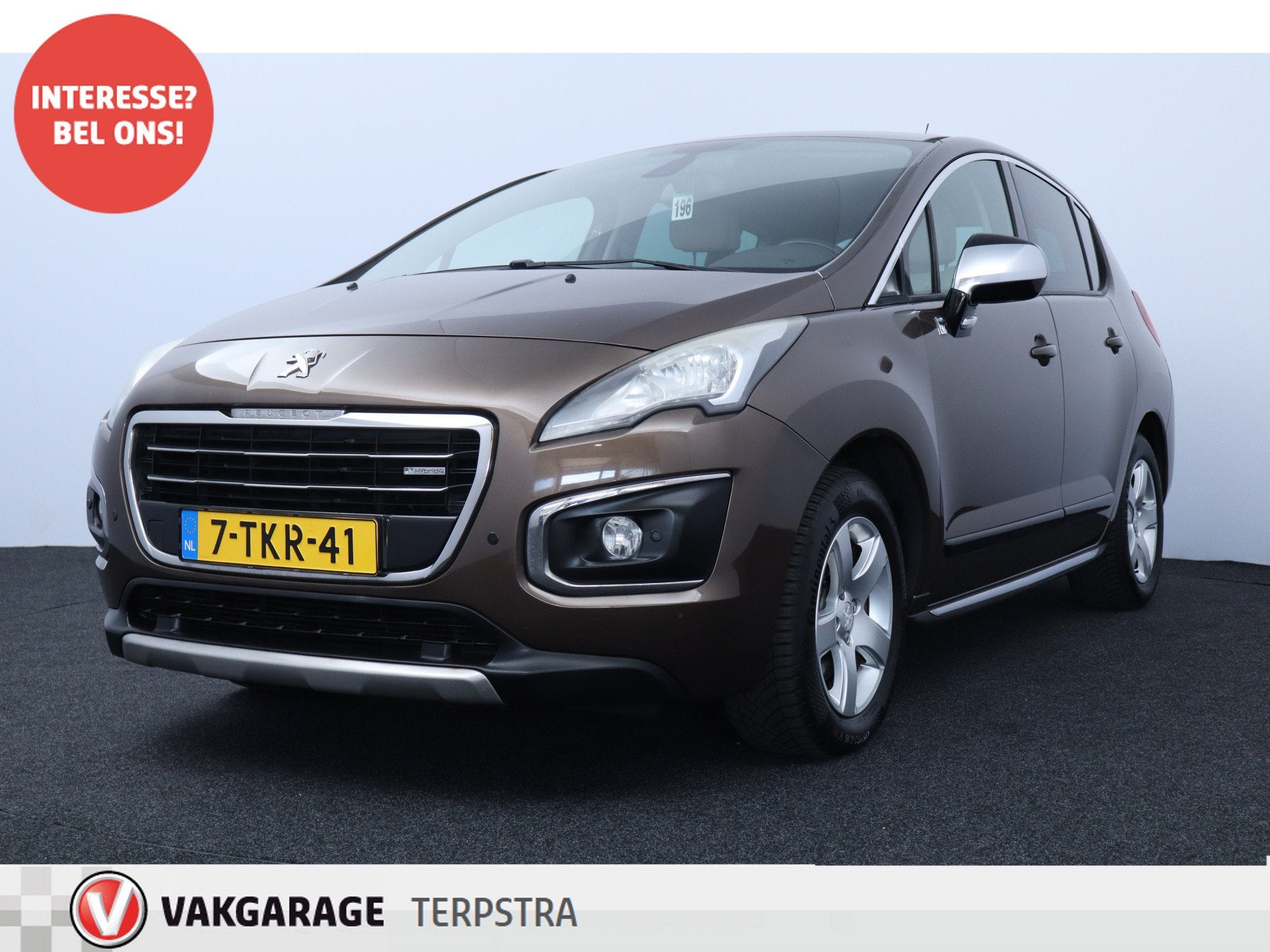 Peugeot 3008 2.0 HDi HYbrid4 Blue Lease/ Trekhaak/ 16'' LMV/, Auto's, Peugeot, Automaat, Gebruikt, Beige, 4 cilinders