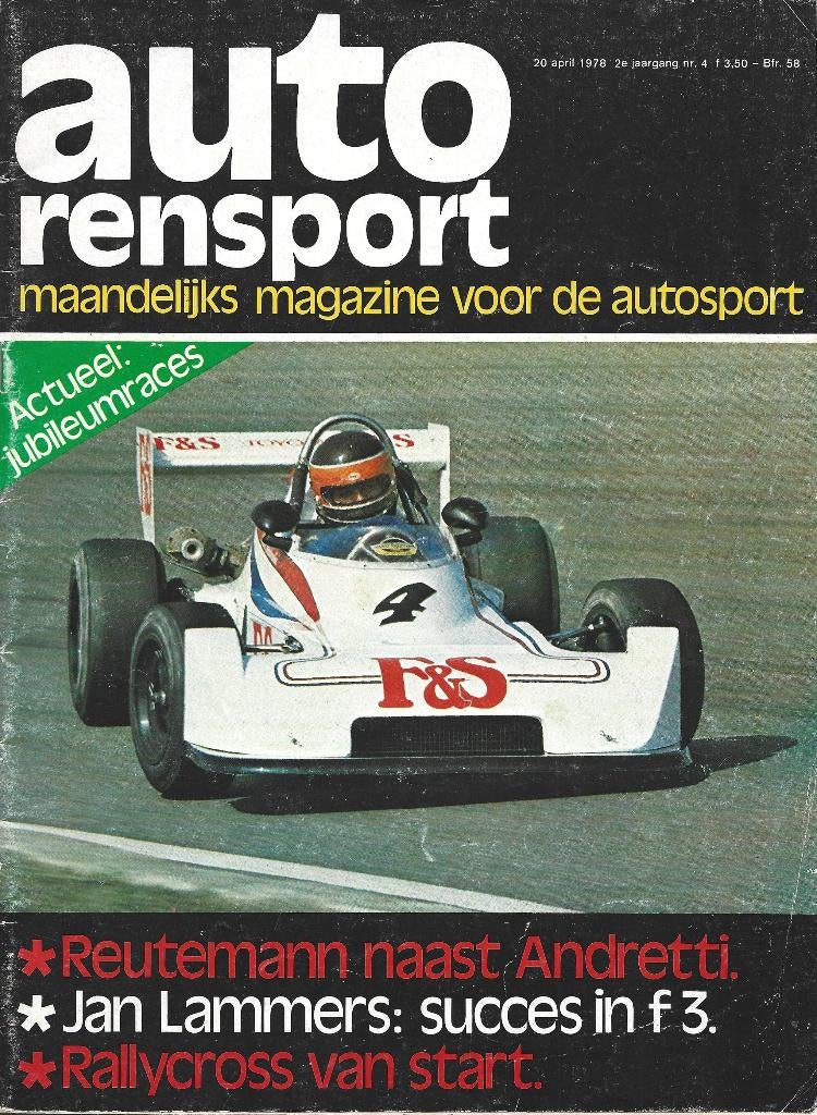 Rensport auto autosport tijdschrift 1978 Jan Lammers, Ophalen of Verzenden, Zo goed als nieuw, Auto's