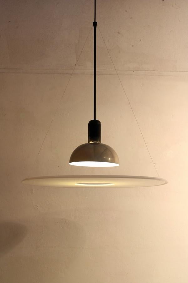 Achille Castiglioni frisbi vintage design lamp flos 1978, Huis en Inrichting, Lampen | Hanglampen, Ophalen, Gebruikt, -, -