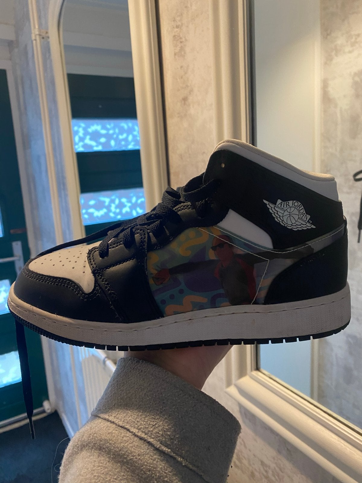 Nike Jordan met holografisch Michael Jordan, Ophalen of Verzenden, Gedragen, Zwart, Sneakers of Gympen
