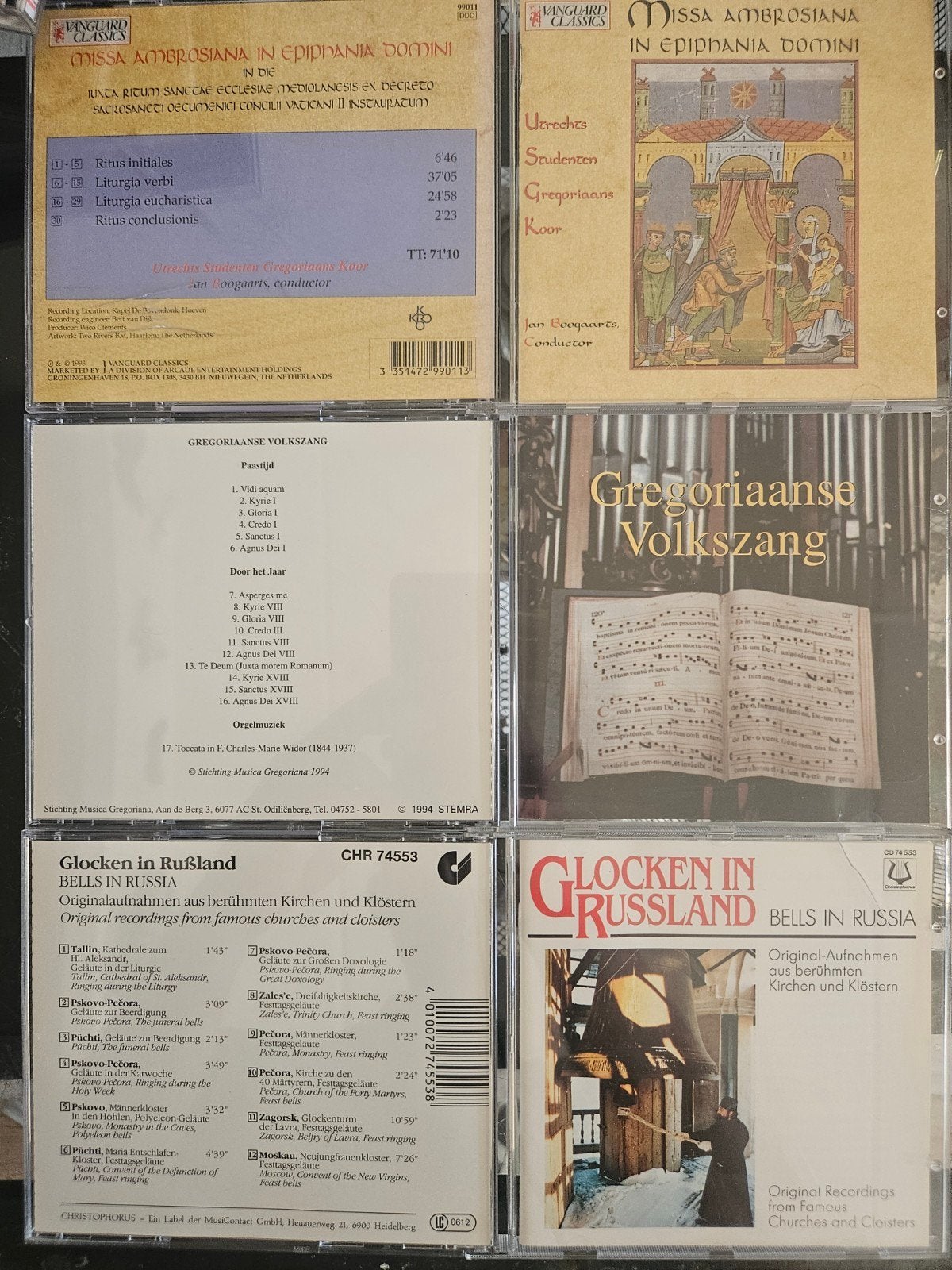 12 Gregoriaanse gezangen CD's - Topconditie, Cd's en Dvd's, Ophalen of Verzenden, Zo goed als nieuw, Vocaal
