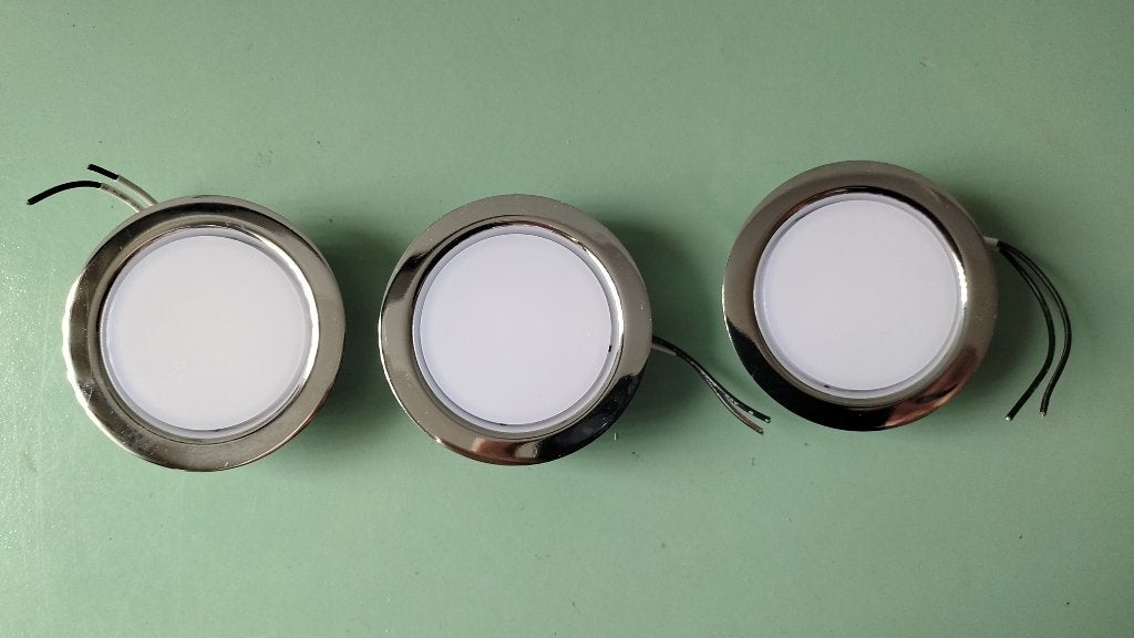3 LED-inbouwspots LOEVSCHALL' type 'EMERALD' (nikkel/IP44), Overige merken, Nieuw, Ophalen of Verzenden, LED