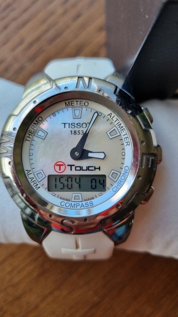 Tissot T Touch Dames smartwatch met touchscreen, Sieraden, Tassen en Uiterlijk, Overige merken, Staal, Polshorloge, Overige materialen
