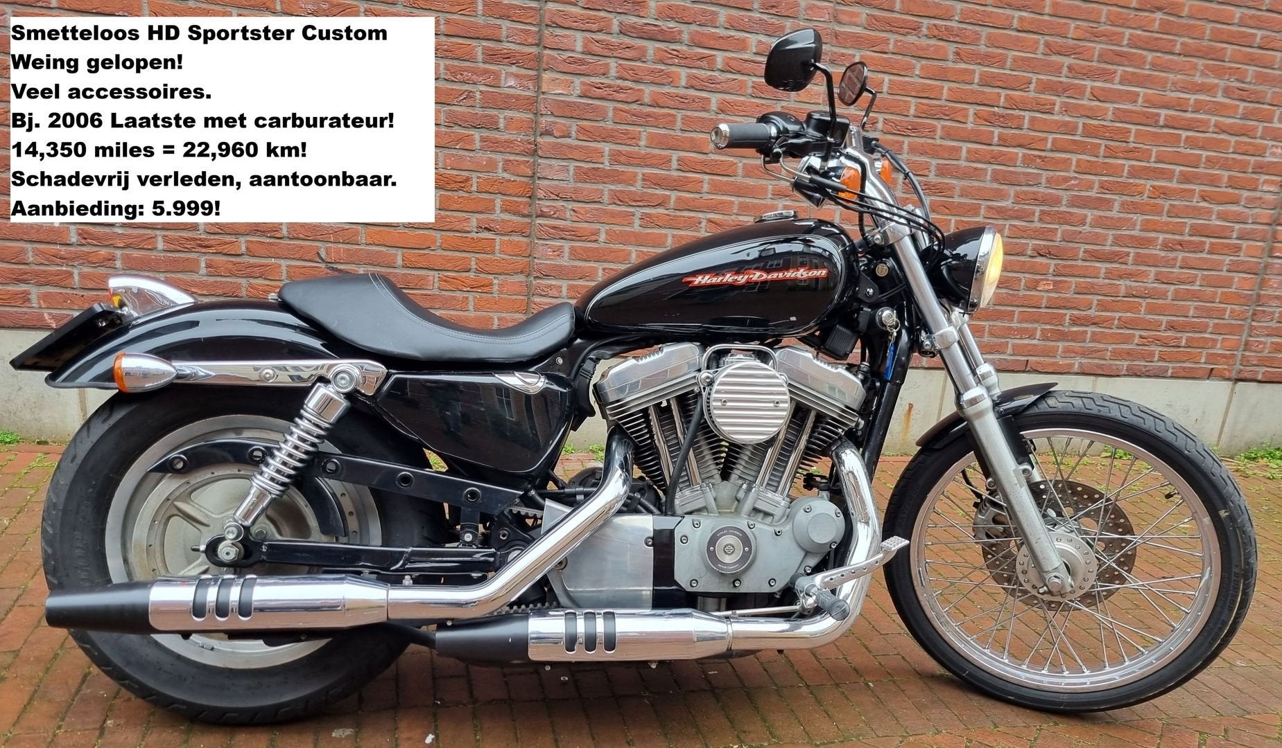 HARLEY-DAVIDSON 4 x Mooie Sportsters v.a. 5999!, 2 cilinders, HARLEY-DAVIDSON, Chopper, Bedrijf