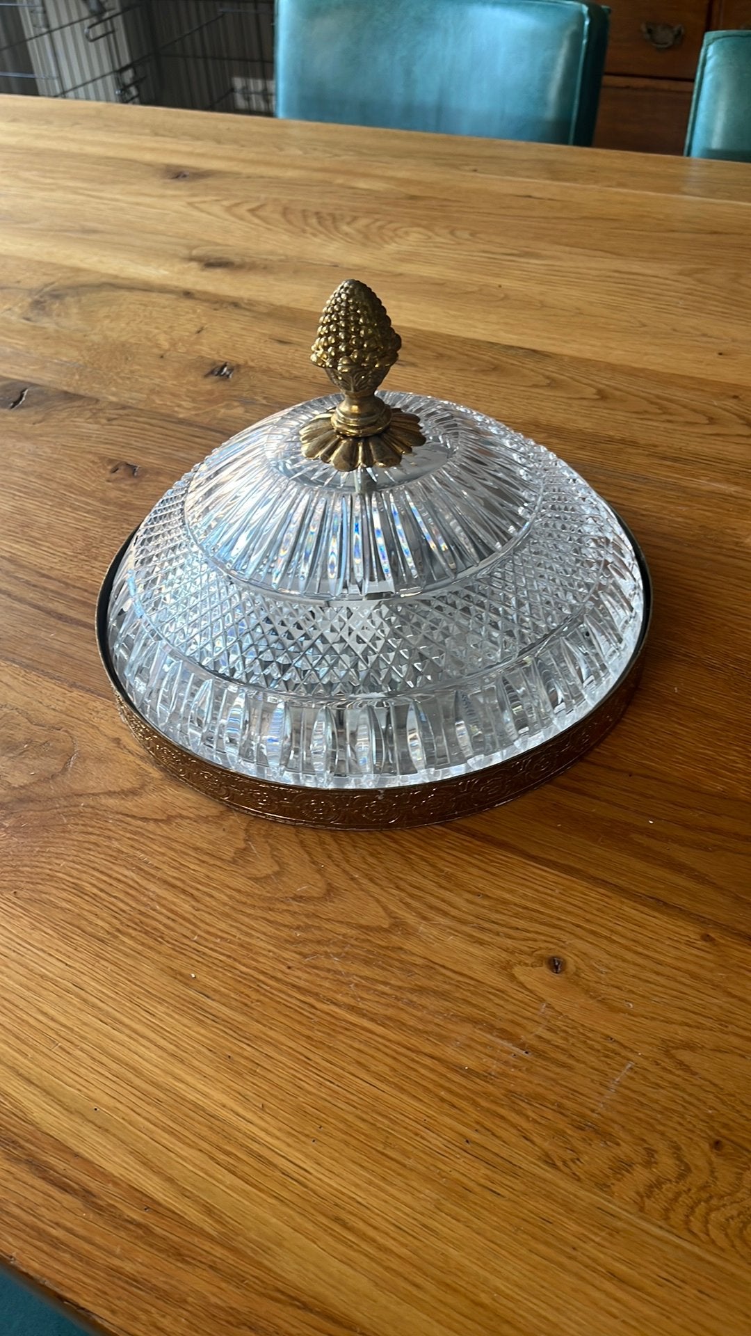 Kristallen plafondlamp, Ophalen, Zo goed als nieuw