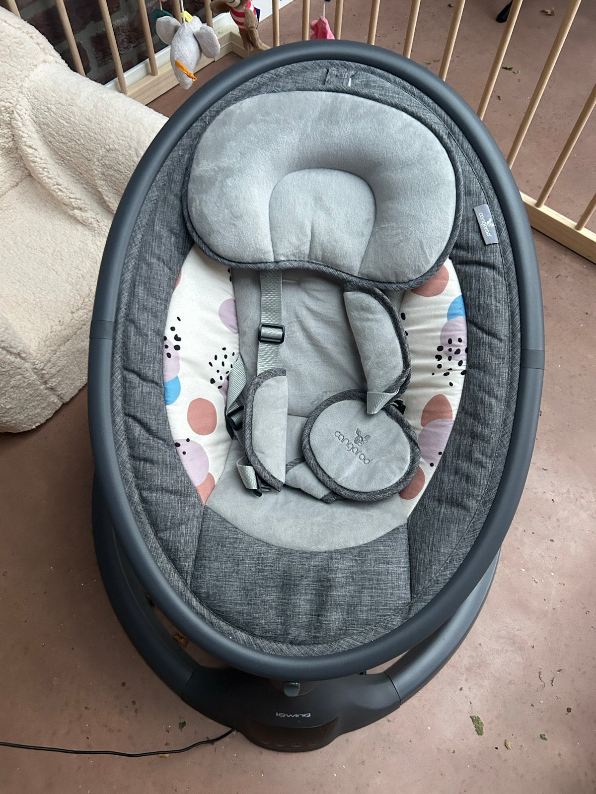 Cangaroo iSwing Schommelstoel met 5 standen, Kinderen en Baby's, Overige merken, Schommelstoel, Ophalen of Verzenden, Met gordel(s) of riempje(s)