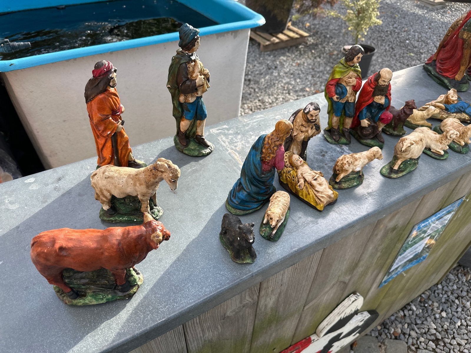 22-delige Kerststalfiguren Set - Schimmert, Ophalen
