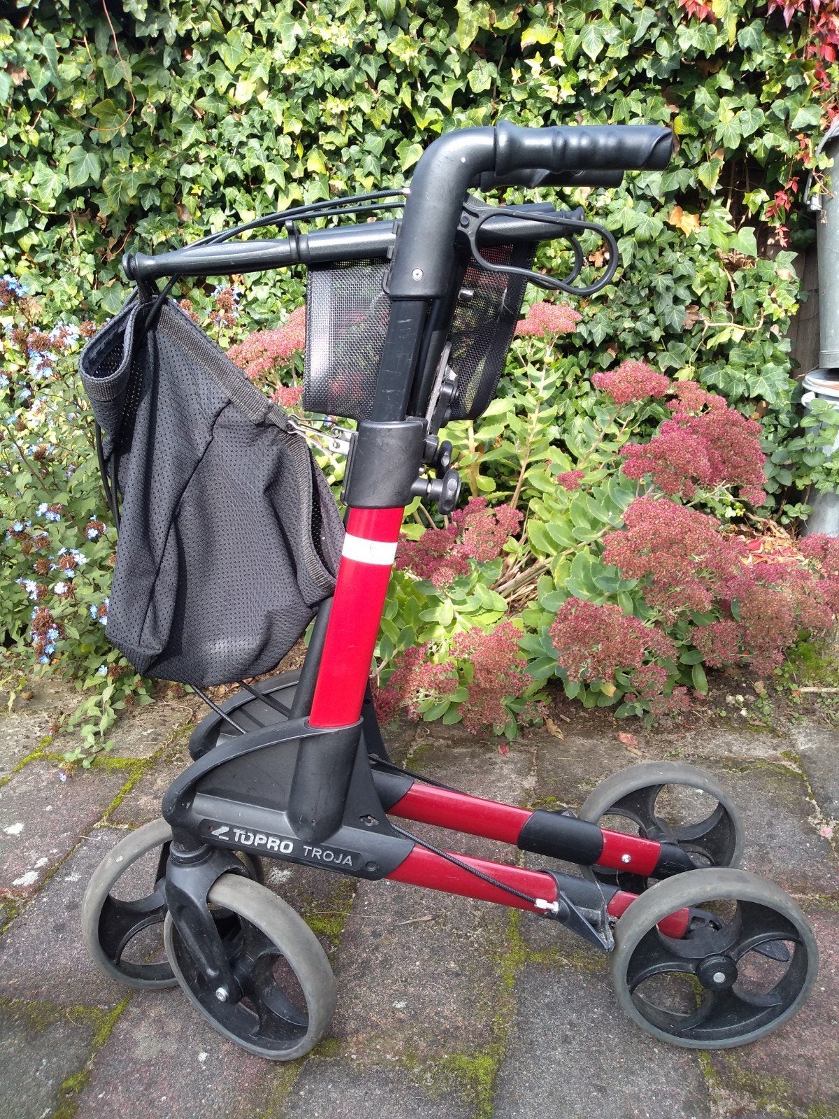 Rollator classic Topro Troja M rood, Ophalen, Lichtgewicht, Gebruikt