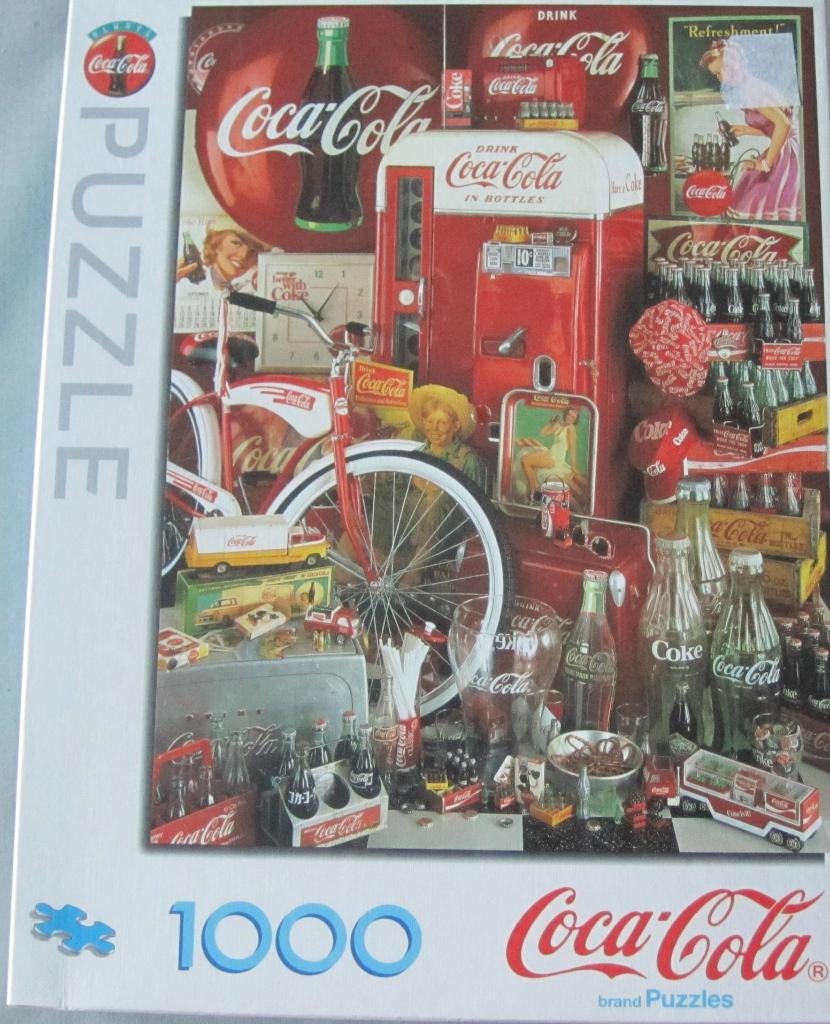 puzzel - puzzle met afbeelding van Coca Cola items - nieuw, Hobby en Vrije tijd, Denksport en Puzzels, Ophalen of Verzenden, 500 t/m 1500 stukjes
