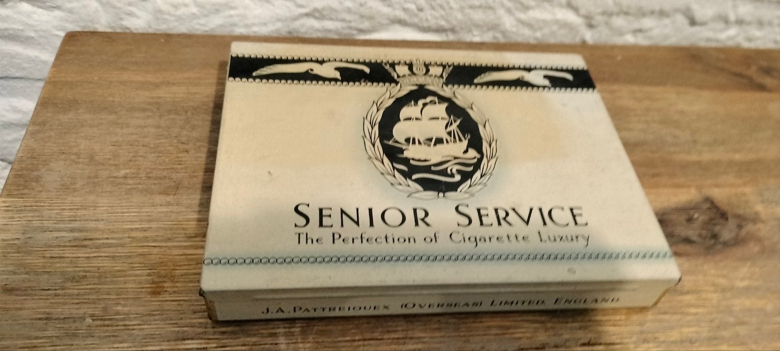 Vintage sigaretten box Senior Service, Ophalen of Verzenden, Gebruikt, Tabaksdoos of Verpakking